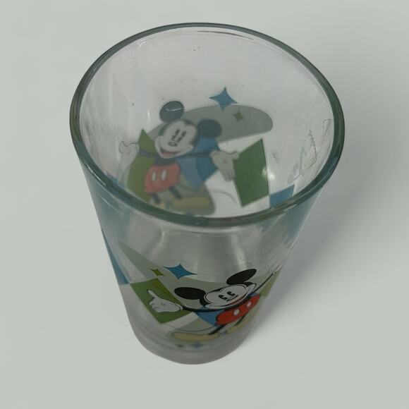 1960s Mickey Mouse Juice Glass-MCM Atomic Disney Tumbler-8 oz Vintage Drinkware - Picture 2 of 4